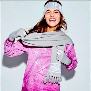 PINK VS Scarf, Gloves, headband